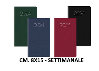 Agenda 2024 giornaliera collezione Fashionista 12x15 cm A6 + sacchetto di  raso porta agenda