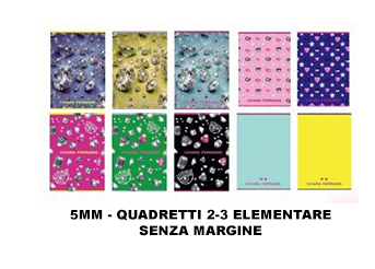 Quadernoni Quadretti 5mm con margine 0Q 2-3 elementare Confezione pz.10 »  Il QuadrifoglioWeb